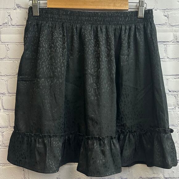 Art Class Black Leopard Print Ruffle Skirt Girls Size XXL 18 NEW Flowy Summer - Picture 2 of 6